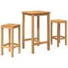 vidaXL Outdoor Bar Set 3 Stk. Unbehandelt Massivholz Teak