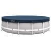 INTEX Poolabdeckung INTEX &Oslash;457 x 20 cm Rund PVC Dunkelblau und Grau