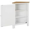 vidaXL Eckschrank 59x45x80 cm Massivholz Eiche