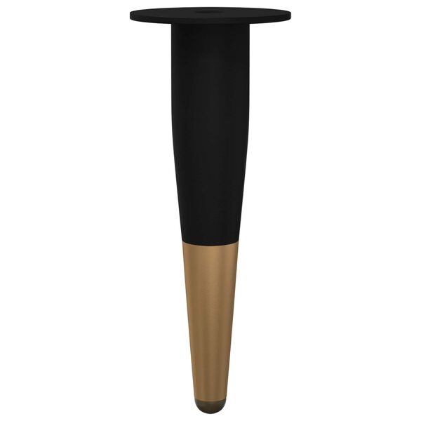 vidaXL M&ouml;belbeine 2 pcs Schwarz und Gold &Oslash; 40 x 98 mm Eisen