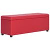 vidaXL Bank mit Staufach 116 cm Rot Kunstleder