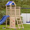 vidaXL Spielturm Braun 110,5 x 52,5 x 215 cm Massives Kiefernholz