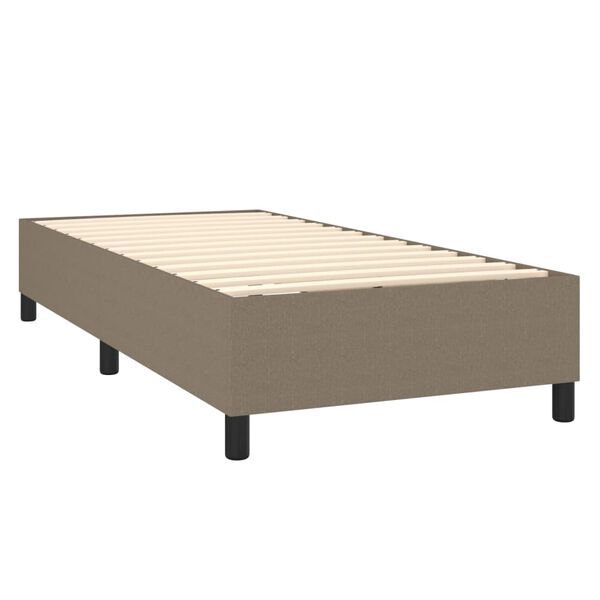 vidaXL Boxspringbettgestell Taupe 90x200 cm Stoff