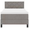 vidaXL Boxspringbett mit Matratze mit LED Taupe 90 x 200 cm Stoff