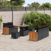 vidaXL Gartensofa-set mit Kissen 8 pcs Schwarz
