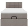vidaXL Ottoman-Bett mit Matratze & LEDs Taupe 80x200 cm Stoff