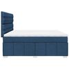 vidaXL Boxspringbett mit Matratze Blau 200x200 cm Stoff