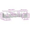 vidaXL Ecksofa Set 8 pcs Nat&uuml;rlich und Hellgrau Massivholz Akazie