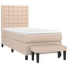 vidaXL Boxspringbett Matratze Cappuccino-Braun 100x200cm Kunstleder