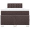vidaXL Boxspringbett mit Matratze Dunkelbraun 120x200 cm Stoff