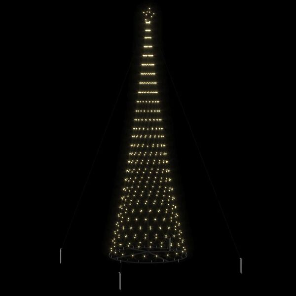 vidaXL LED-Weihnachtsbaum mit 555 LEDs Warmes Wei&szlig; 500 cm Metall