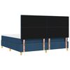 vidaXL Boxspringbett mit Matratze mit Kopfteil Blau 200 x 200 cm Stoff