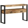 vidaXL Konsolentisch mit Regal Braun 120 x 33 x 75 cm Massivholz Mango