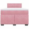 vidaXL Boxspringbett mit Matratze Rosa 120x200 cm Samt