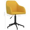 vidaXL Esszimmerstuhl Drehbar Gelb Samt