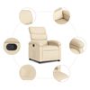 vidaXL Relaxsessel Creme Stoff
