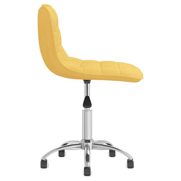 vidaXL B&uuml;rostuhl Drehbar Senfgelb Stoff