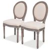 vidaXL Esszimmerst&uuml;hle 2 Stk. Creme Stoff