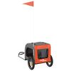 vidaXL Fahrradanh&auml;nger f&uuml;r Haustiere Orange und Grau 124 x 53 x 53 cm