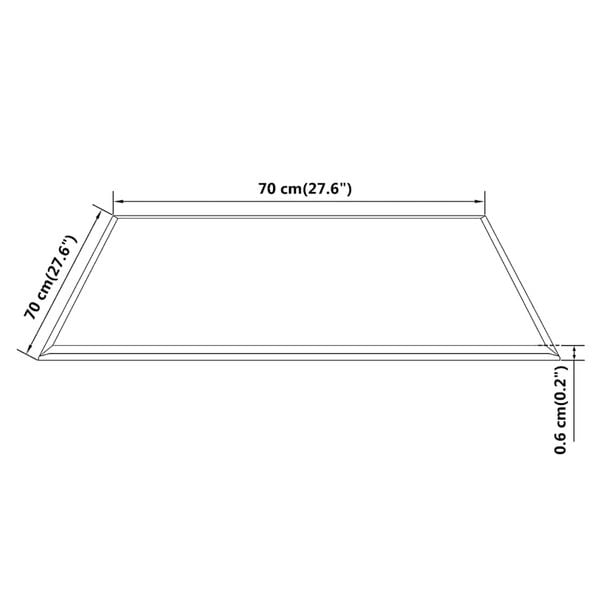 vidaXL Tischplatte aus geh&auml;rtetem Glas Quadratisch 700 x 700 mm