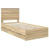 vidaXL Bettrahmen Sonoma-Eiche 90 x 190 cm Ingenieurs Holz