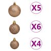 vidaXL K&uuml;nstlicher Halb-Weihnachtsbaum Beleuchtung Kugeln Gr&uuml;n 240 cm