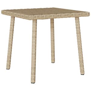 vidaXL Garten-Couchtisch Rechteckig Beige 40x40x37 cm Poly Rattan