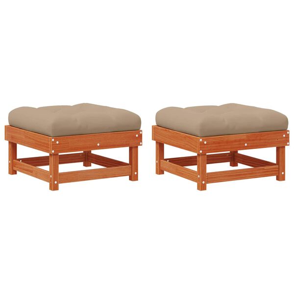 vidaXL Gartenfu&szlig;st&uuml;tze Massives Kiefernholz Wachsbraun