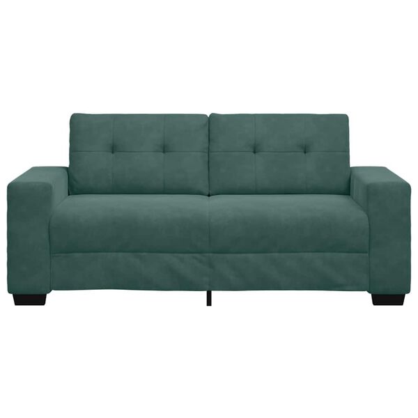 vidaXL Zweisitzer-Sofa Dunkelgrün 140 cm Samt