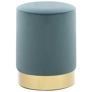 vidaXL Hocker Hellblau und Golden Samt 28 x 36 cm
