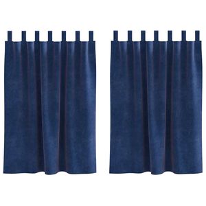 vidaXL Verdunkelungsvorh&auml;nge 2 pcs Dunkelblau 140 x 140 cm Samt