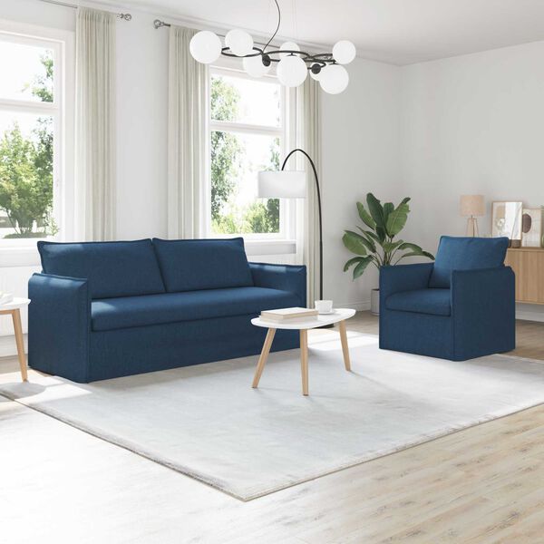vidaXL Sofa 2 pcs Blau Gesamtabmessungen: 196 x 82 x 85 cm (B x T x H)