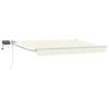 vidaXL Manuelle Gelenkarmmarkise mit LEDs Creme und Wei&szlig; 3 x 2 m
