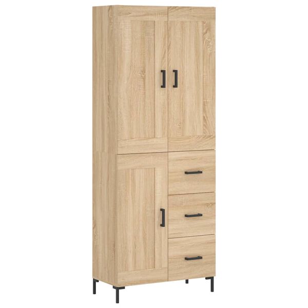 vidaXL Highboard Sonoma-Eiche 69,5x34x180 cm Holzwerkstoff