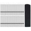 vidaXL Zaun mit Pfosten Grau 0,5 x 100 m Stahl und PVC