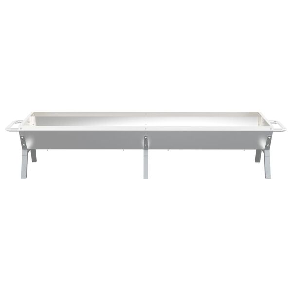 vidaXL Grill Silbern 158x42x31 cm Edelstahl