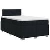 vidaXL Boxspringbett mit Matratze Schwarz 120 x 200 cm Stoff