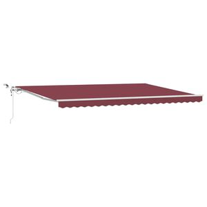 vidaXL Markise Automatisch mit LED Weinrot 500x300 cm