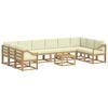 vidaXL Outdoor-Sofagarnitur 11 stk. Wei&szlig; und Creme