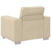 vidaXL Sofa 3 pcs Creme Leinenmischgewebe