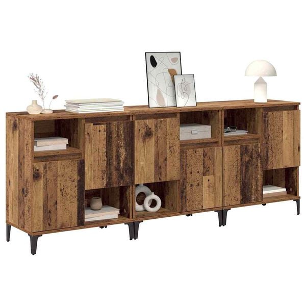 vidaXL Sideboards 3 pcs Altholz 60 x 35 x 70 cm Holzwerkstoff