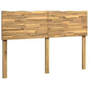 vidaXL Kopfteil mit Live Edge ROSTOCK Wei&szlig; 135 cm Massivholz Akazie