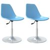 vidaXL Esszimmerst&uuml;hle 2 Stk. Drehbar Blau PP