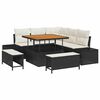 vidaXL Gartensofa-set 8 stk. Schwarz Poly-Rattan