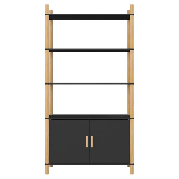 vidaXL Highboard Schwarz 80x40x153 cm Holzwerkstoff