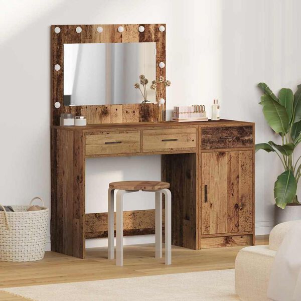 vidaXL Schminktisch mit T&uuml;r 2 pcs Braun 40 x 41 x 75 cm Holzwerkstoff