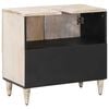 vidaXL Waschbeckenschrank Wei&szlig; 62 x 33 x 58 cm Massivholz Mango