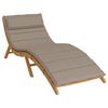 vidaXL Sonnenliegen-Auflage Taupe 180x60x4 cm Oxford-Gewebe