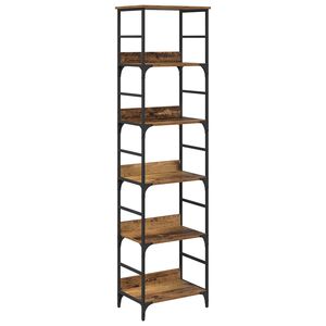 vidaXL B&uuml;cherregal 5 Ebenen 50 x 33 x 188,5 cm Holzwerkstoff Altholz