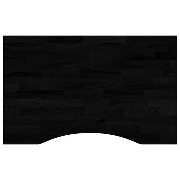 vidaXL Schreibtischplatte Dunkelbraun 80x50x2,5 cm Massivholz Eiche